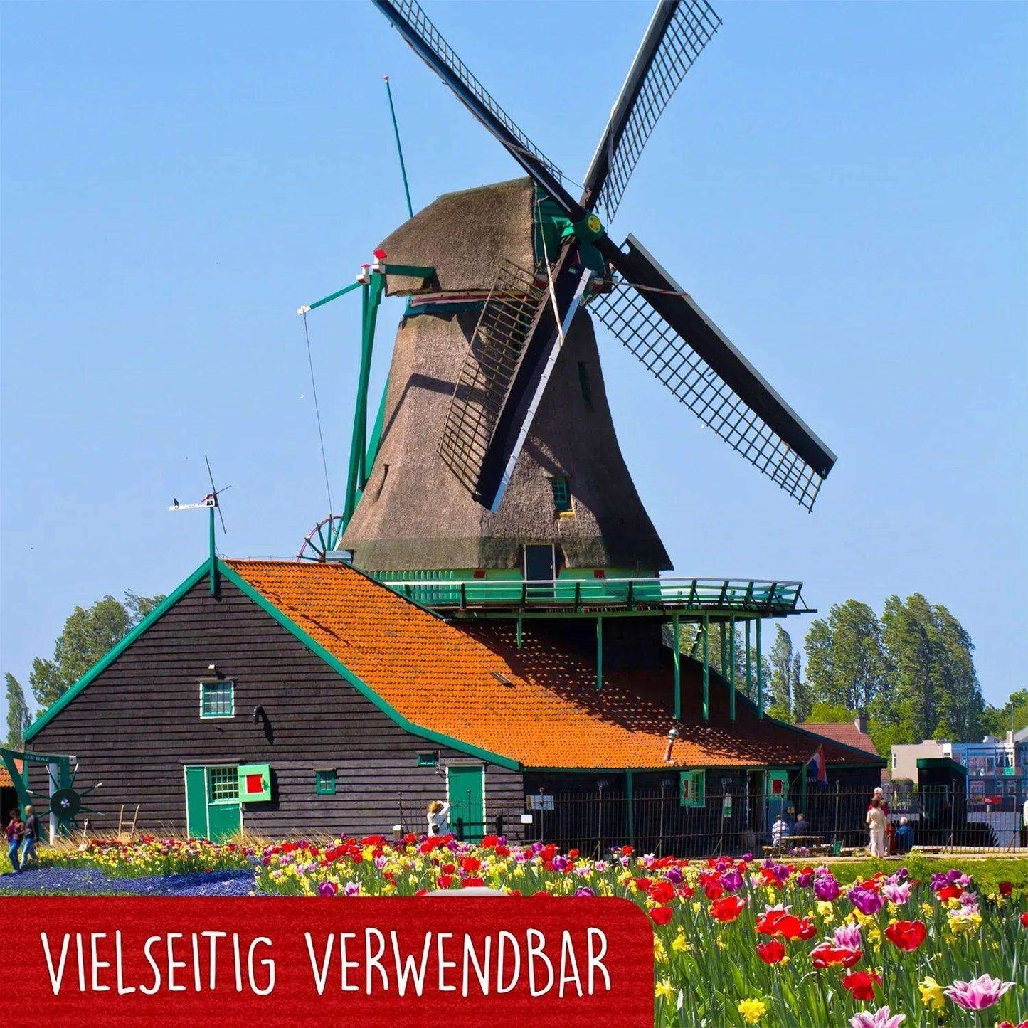 Pop-Up Karte Mühle - 3D Glückwunschkarte Geburtstag Reisegutschein, N185 - LINPopUp