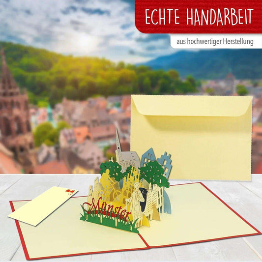 Pop-Up Karte Münster - 3D Stadtkarte Stadtbesichtigung Gutschein, N294 - LINPopUp