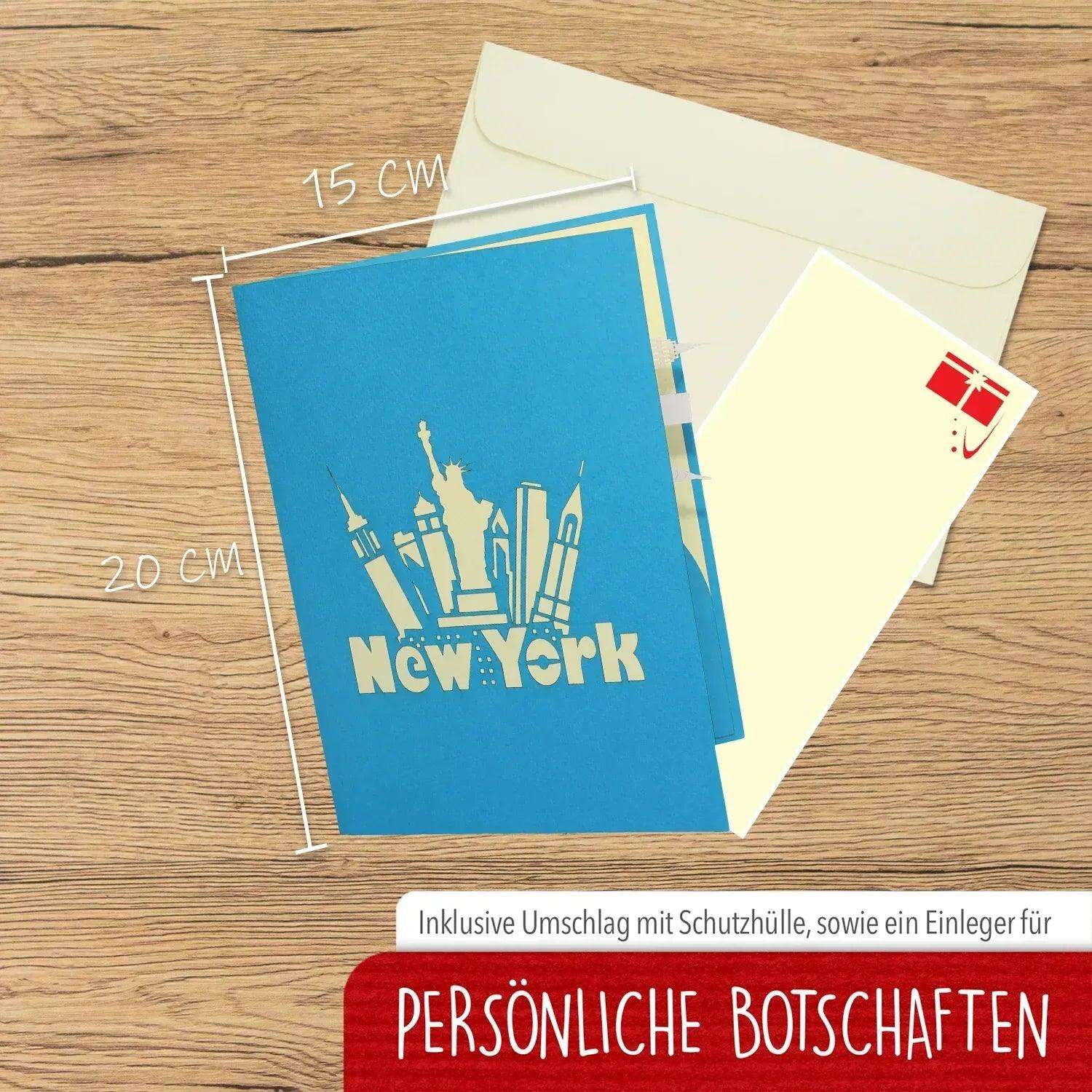 Pop-Up Karte New York - 3D Stadtkarte Stadtbesichtigung Gutschein, N717 LINPopUp N717