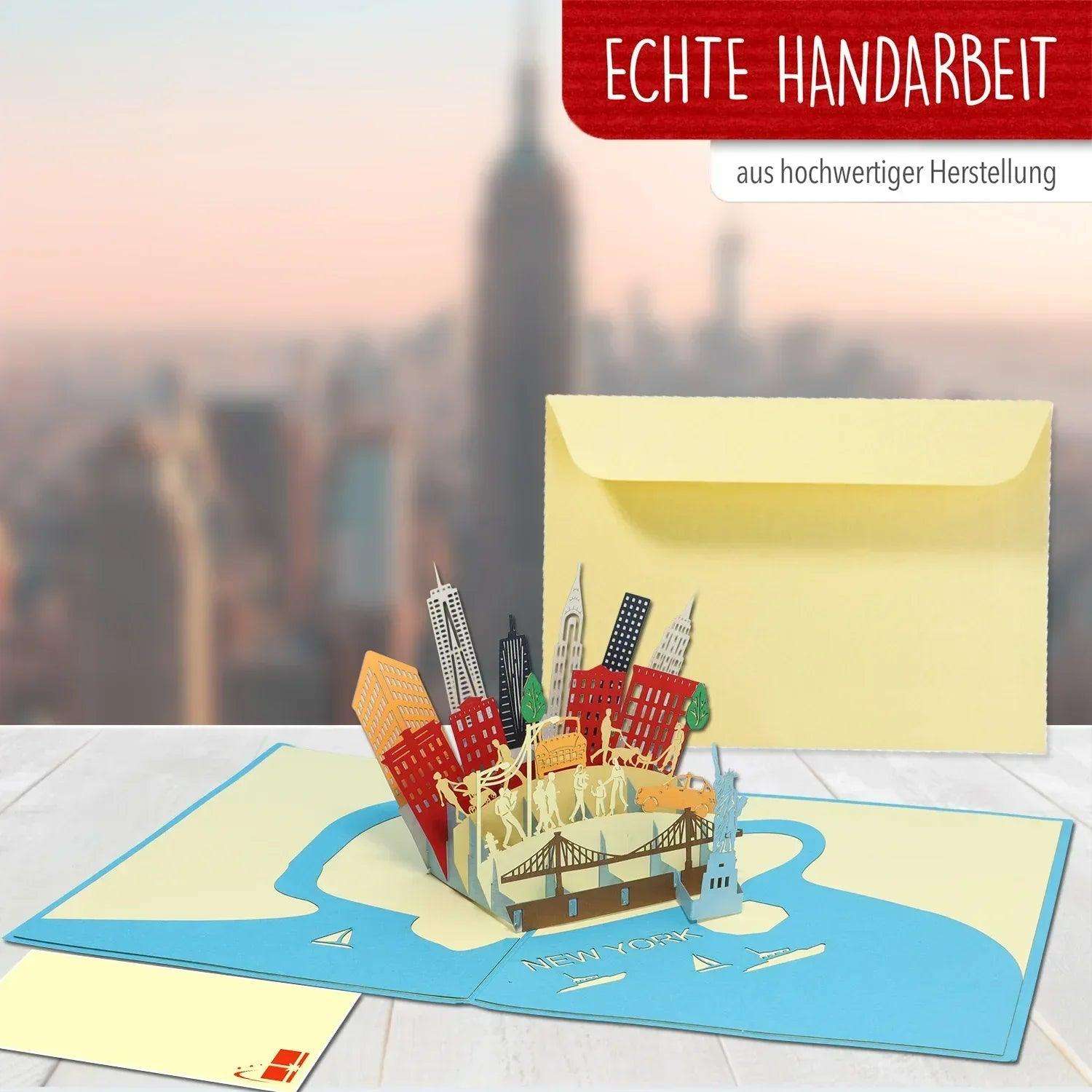 Pop-Up Karte New York - 3D Stadtkarte Stadtbesichtigung Gutschein, N717 LINPopUp N717