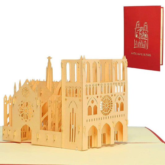 Pop-Up Karte Notre Dame de Paris - 3D Stadtkarte Stadtbesichtigung Gutschein, N177 LINPopUp N177
