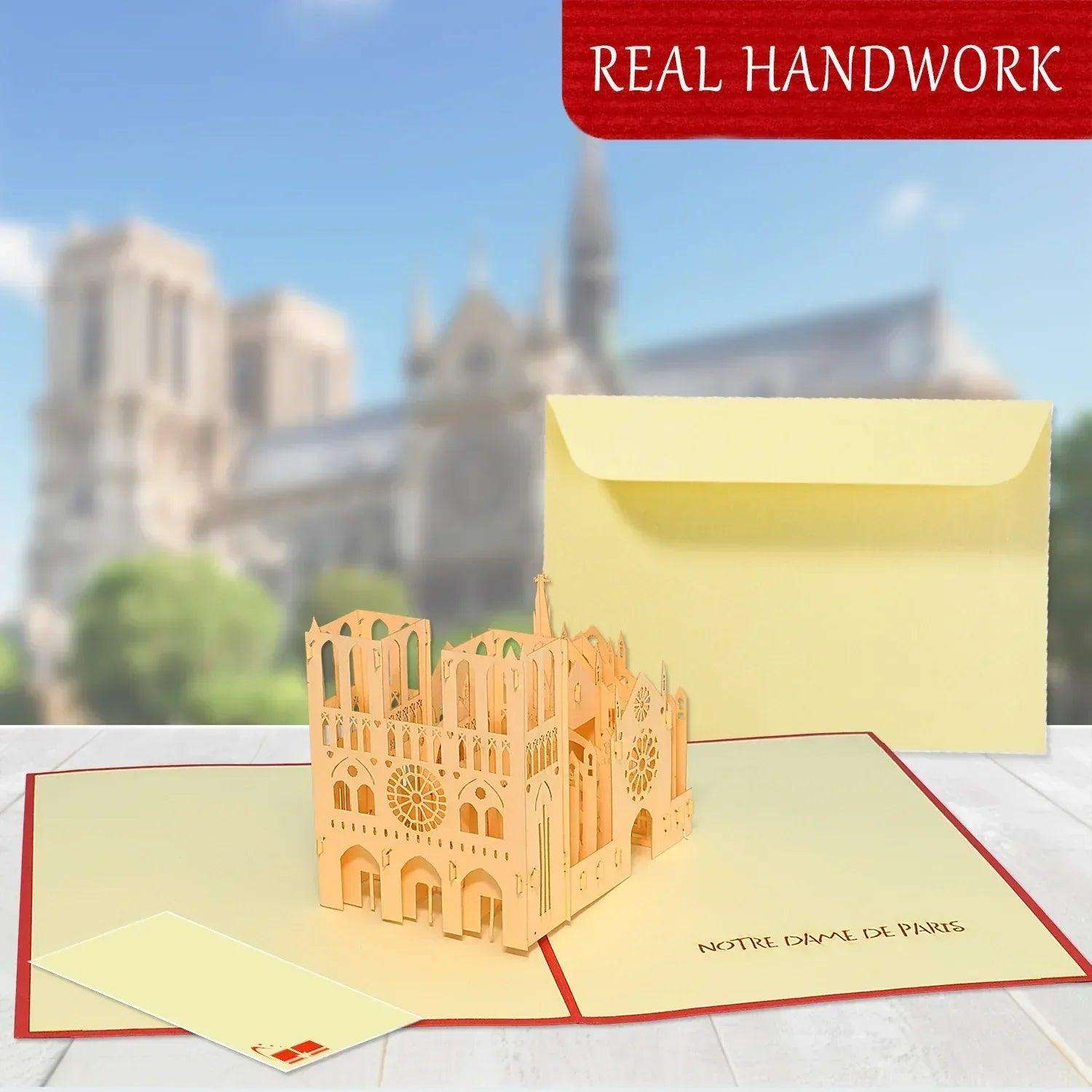 Pop-Up Karte Notre Dame de Paris - 3D Stadtkarte Stadtbesichtigung Gutschein, N177 LINPopUp N177
