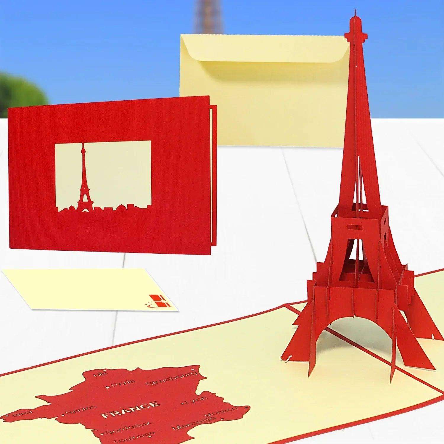 Pop-Up Karte Paris - 3D Stadtkarte Stadtbesichtigung Gutschein, N178 - LINPopUp