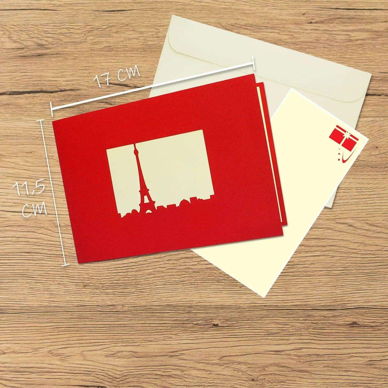 Pop-Up Karte Paris - 3D Stadtkarte Stadtbesichtigung Gutschein, N178 LINPopUp N178