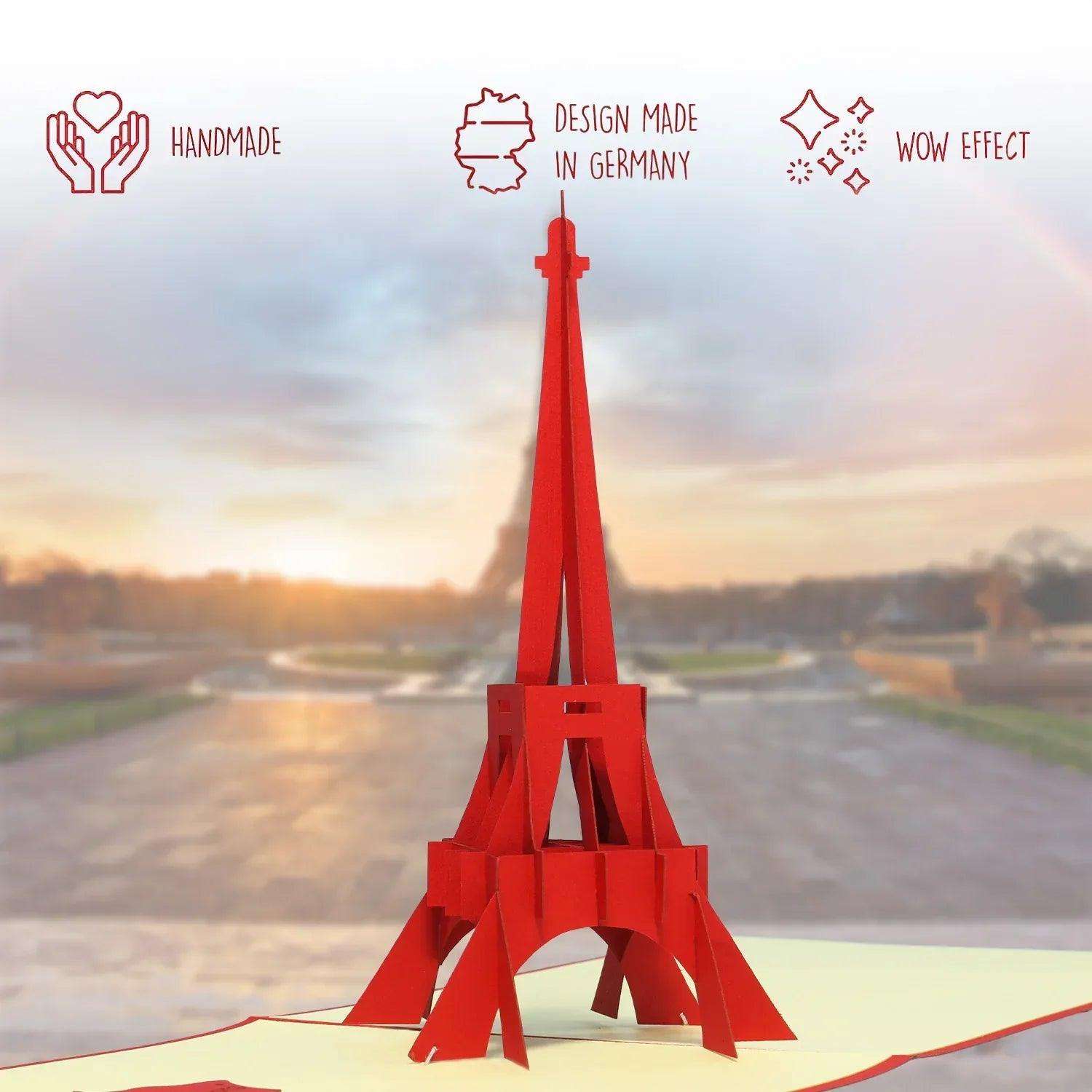 Pop-Up Karte Paris - 3D Stadtkarte Stadtbesichtigung Gutschein, N178 - LINPopUp