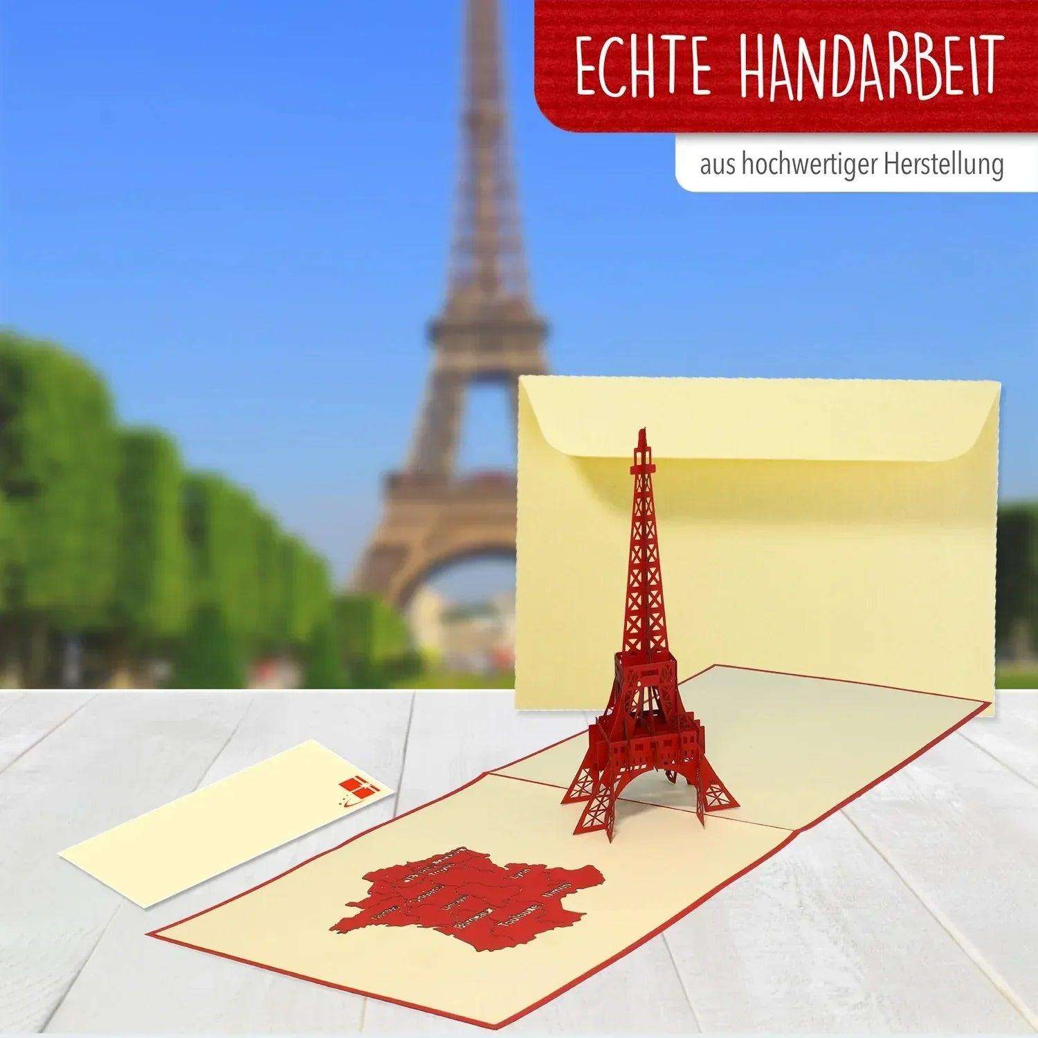 Pop-Up Karte Paris - 3D Stadtkarte Stadtbesichtigung Gutschein, N181 - LINPopUp