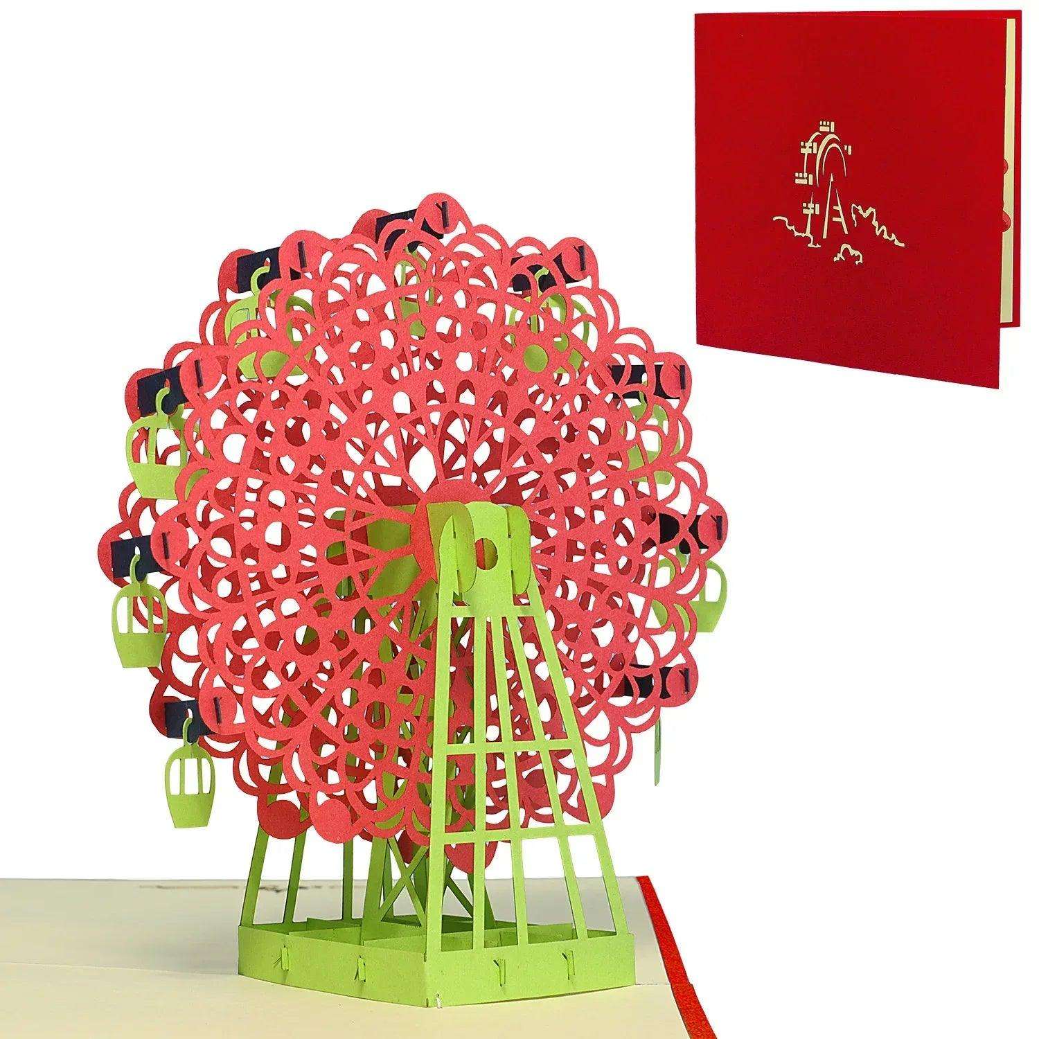 Pop-Up Karte Riesenrad - 3D Stadtkarte Stadtbesichtigung Gutschein, N167 LINPopUp N167