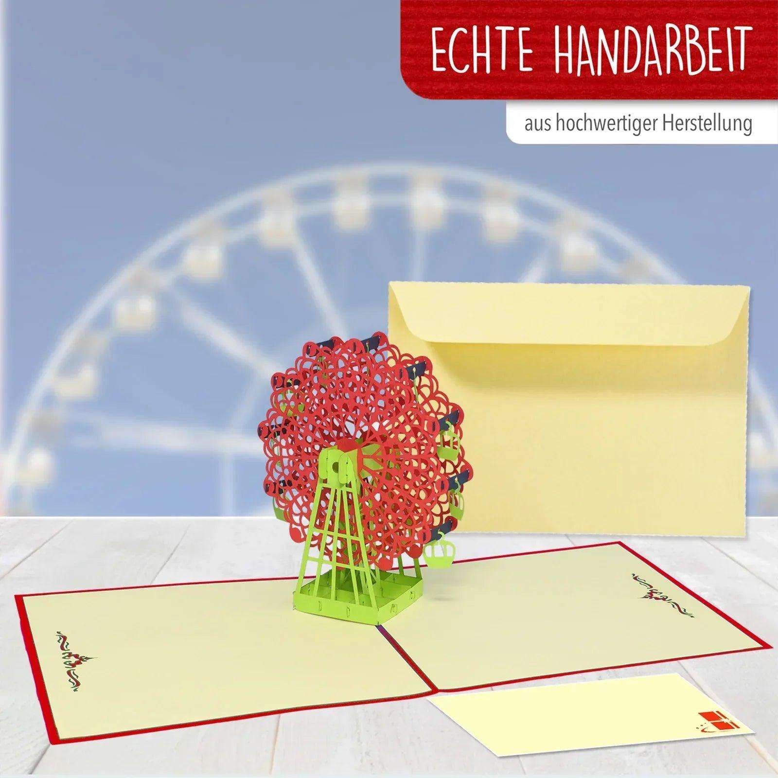 Pop-Up Karte Riesenrad - 3D Stadtkarte Stadtbesichtigung Gutschein, N167 - LINPopUp