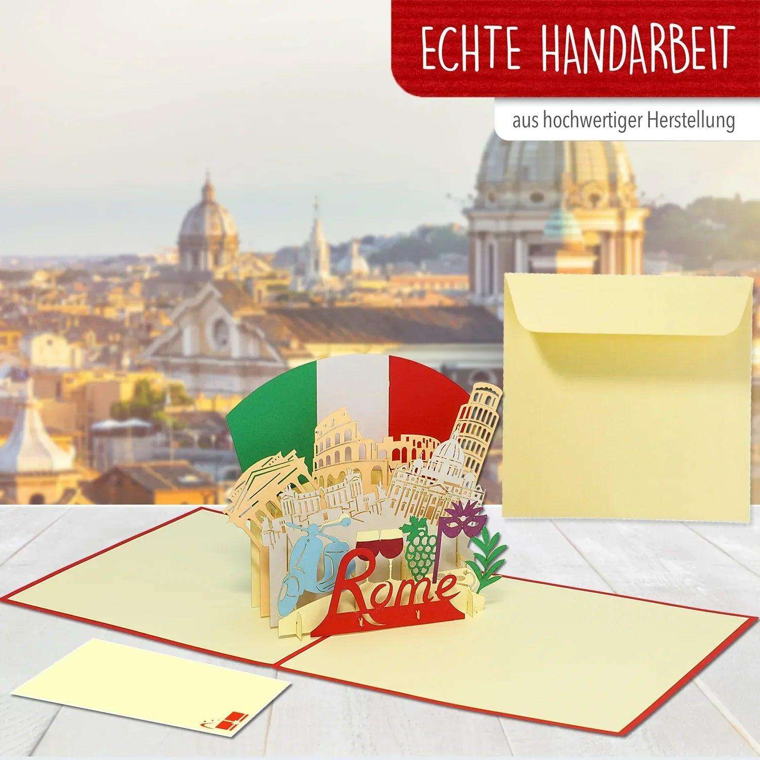 Pop-Up Karte Rom - 3D Stadtkarte Stadtbesichtigung Gutschein, N363 - LINPopUp