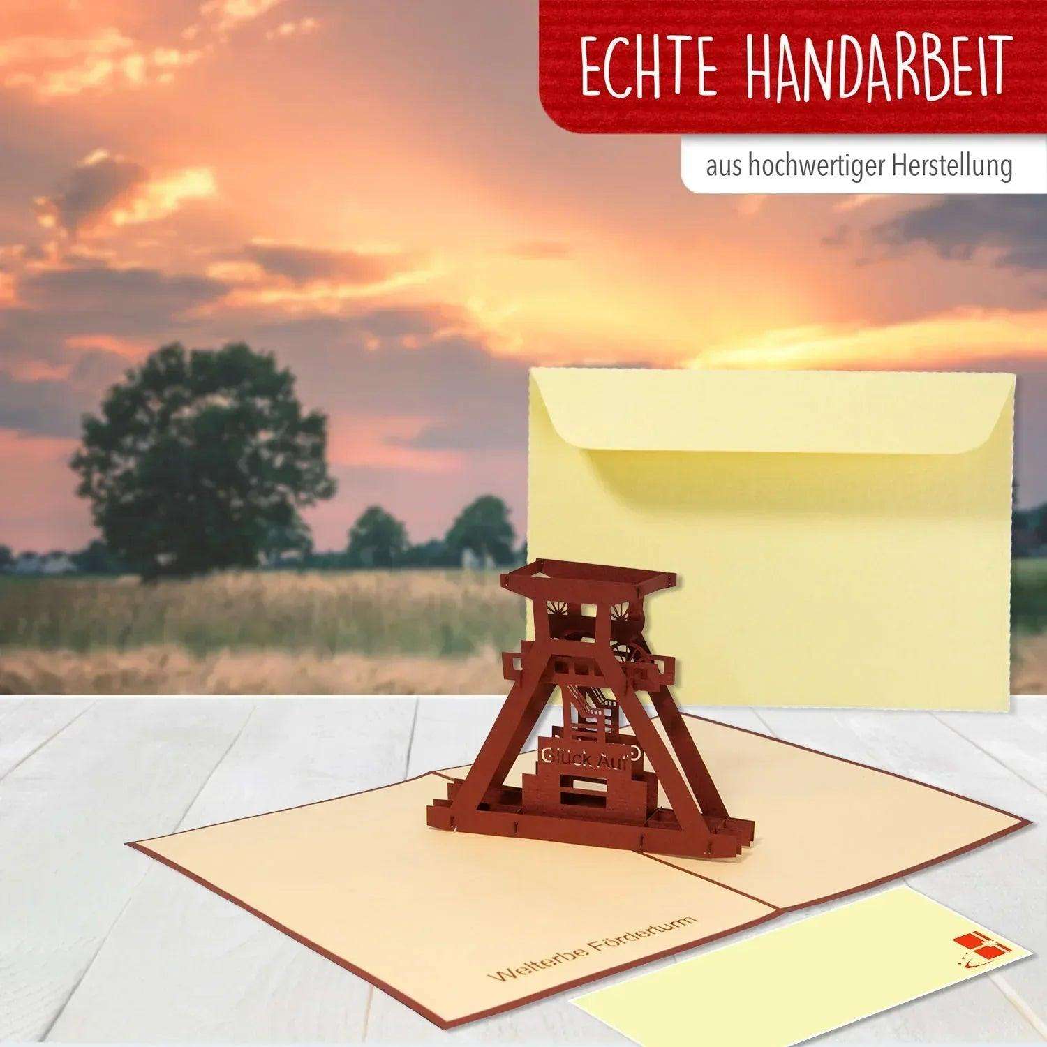 Pop-Up Karte Ruhrgebiet - 3D Stadtkarte Stadtbesichtigung Gutschein, N170 - LINPopUp
