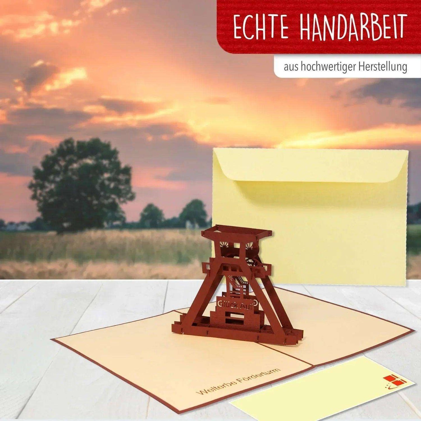 Pop-Up Karte Ruhrgebiet - 3D Stadtkarte Stadtbesichtigung Gutschein, N170 - LINPopUp