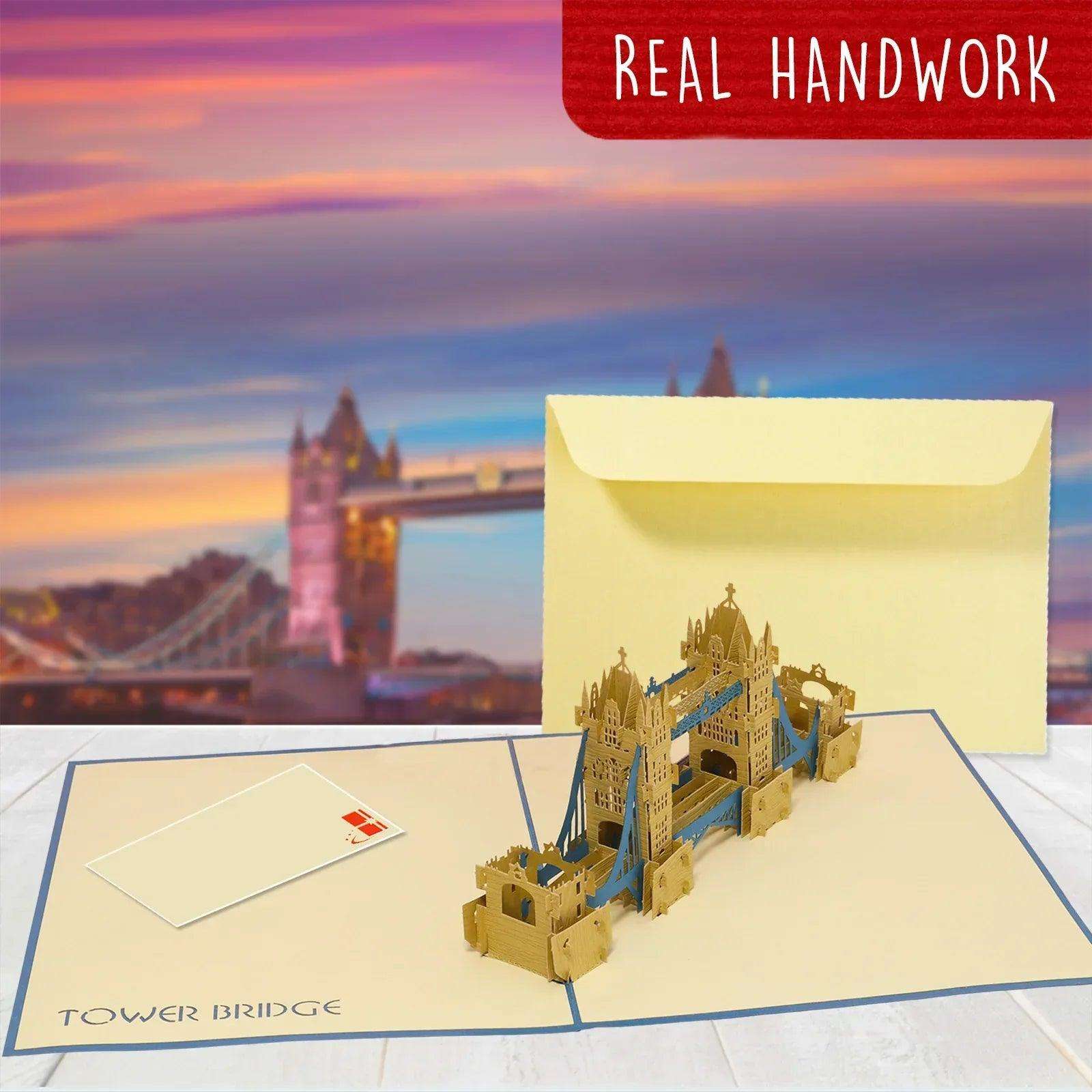 Pop-Up Karte Tower Bridge - 3D Stadtkarte Stadtbesichtigung Gutschein, N187 - LINPopUp