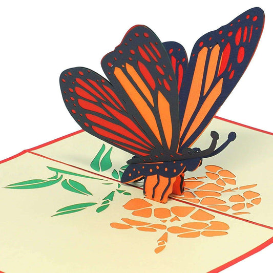 Pop Up Karte 3D Schmetterling Rot – Grußkarte Muttertag & Geburtstag - LINPopUp