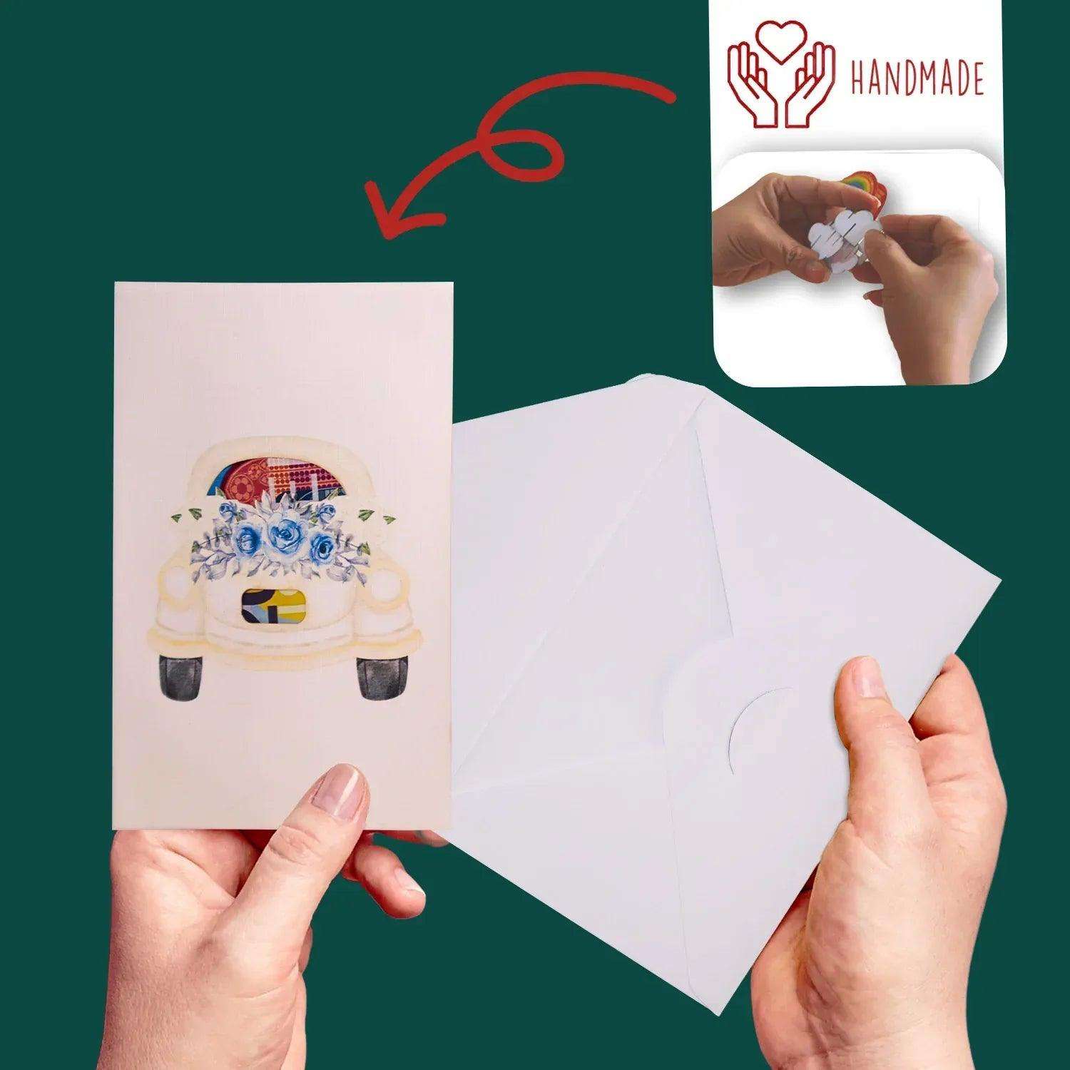 Pop - Up Hochzeitskarte mit Geldfach - Hochzeit, N38 LINPopUp N38