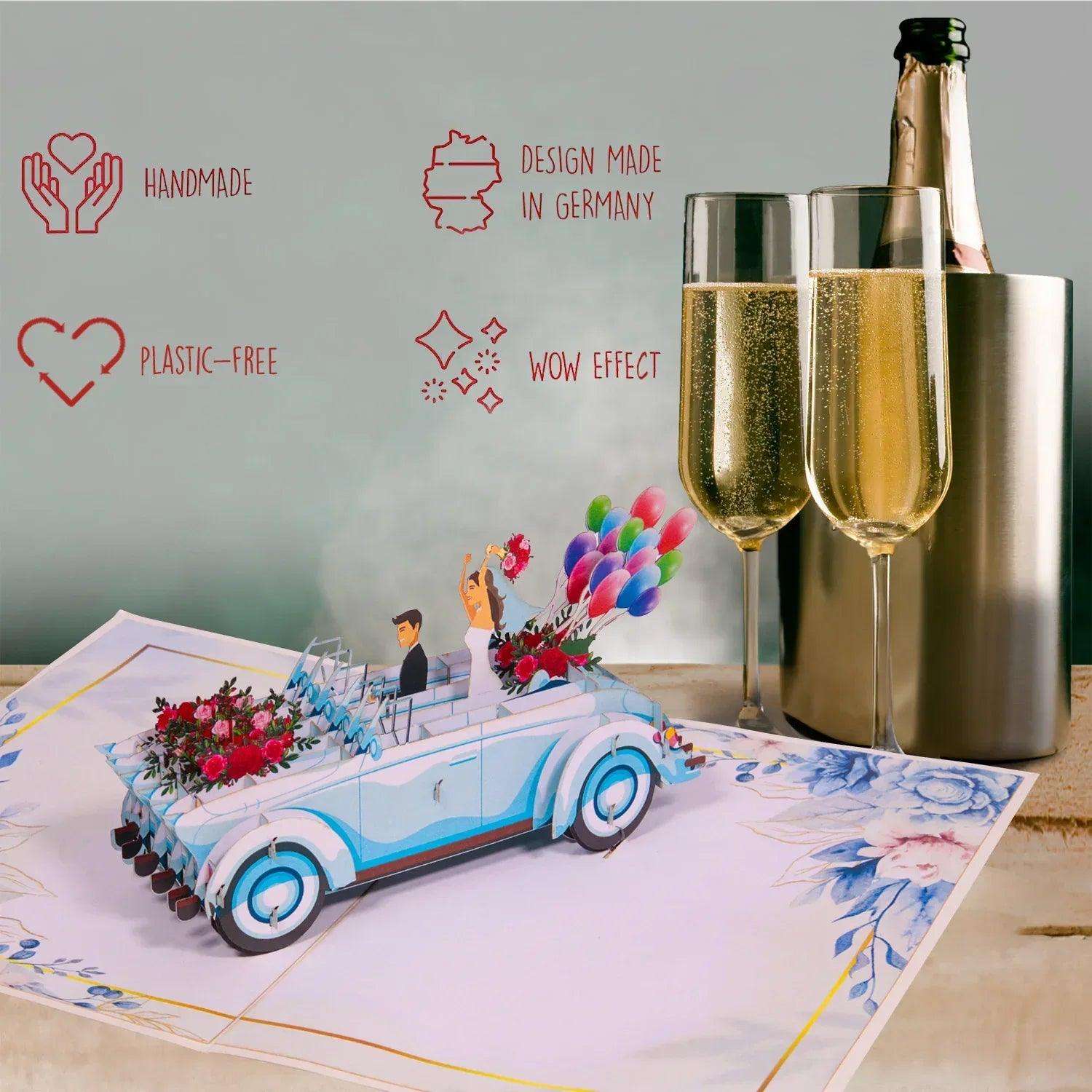 Pop - Up Hochzeitskarte mit Geldfach - Hochzeit, N38 LINPopUp N38