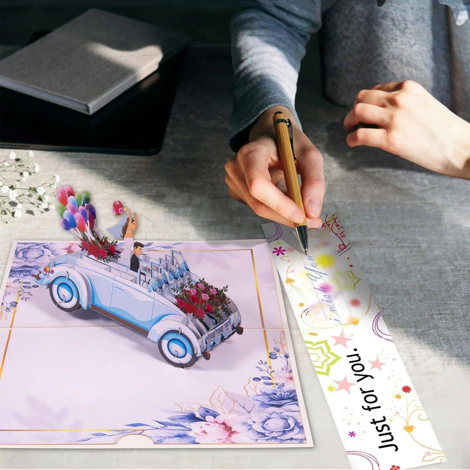 Pop - Up Hochzeitskarte mit Geldfach - Hochzeit, N38 LINPopUp N38