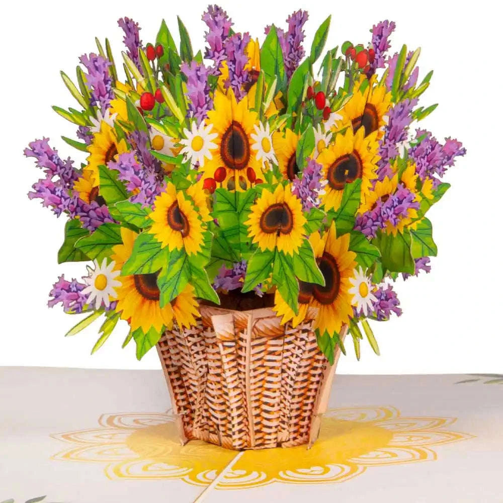 Pop Up Karte 3D Sonnenblumen – Grußkarte Geburtstag & Muttertag | LINPopUp LINPopUp 17576-N335