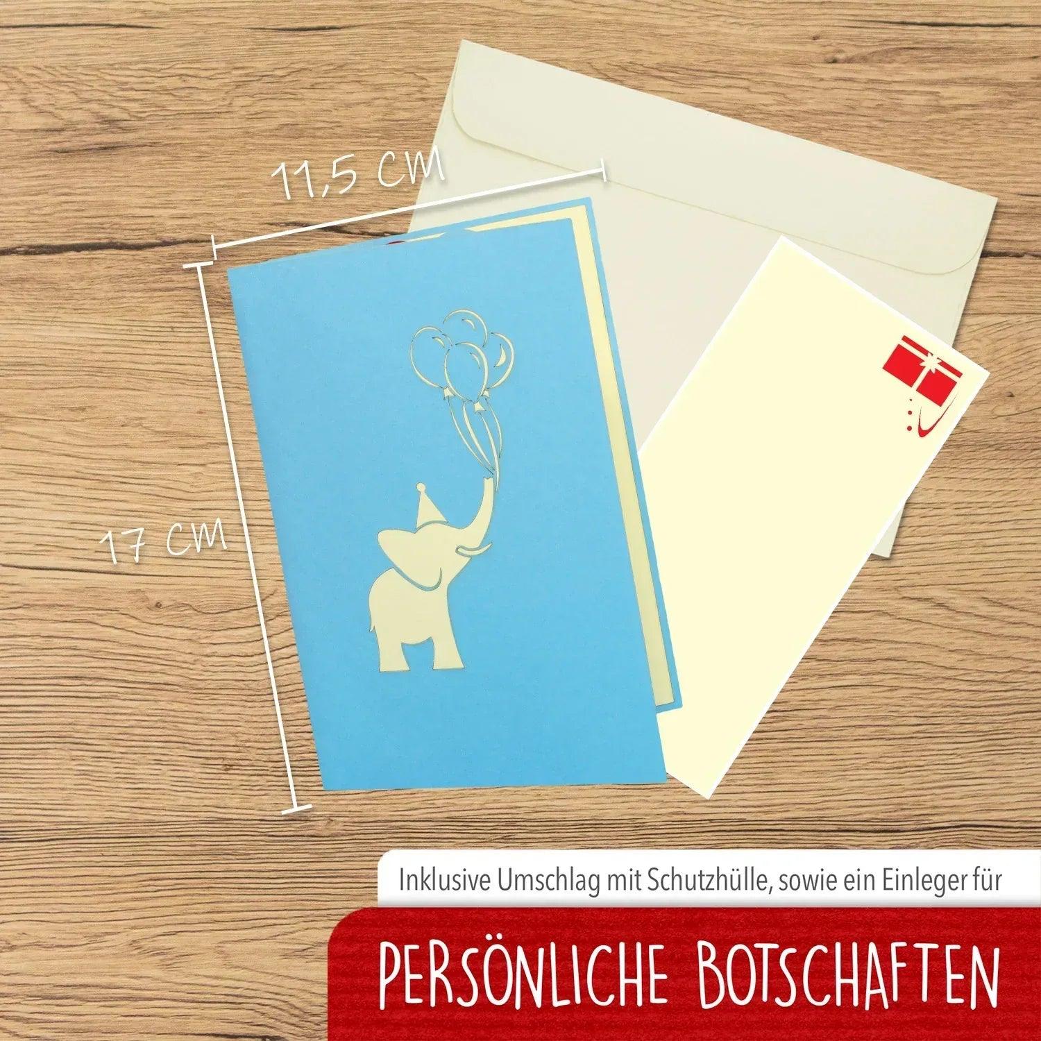 3D Pop-Up Karte Geburt - Geburtskarte, Einladungskarten Taufe, Willkommensfeier, Babyparty, N288 - LINPopUp