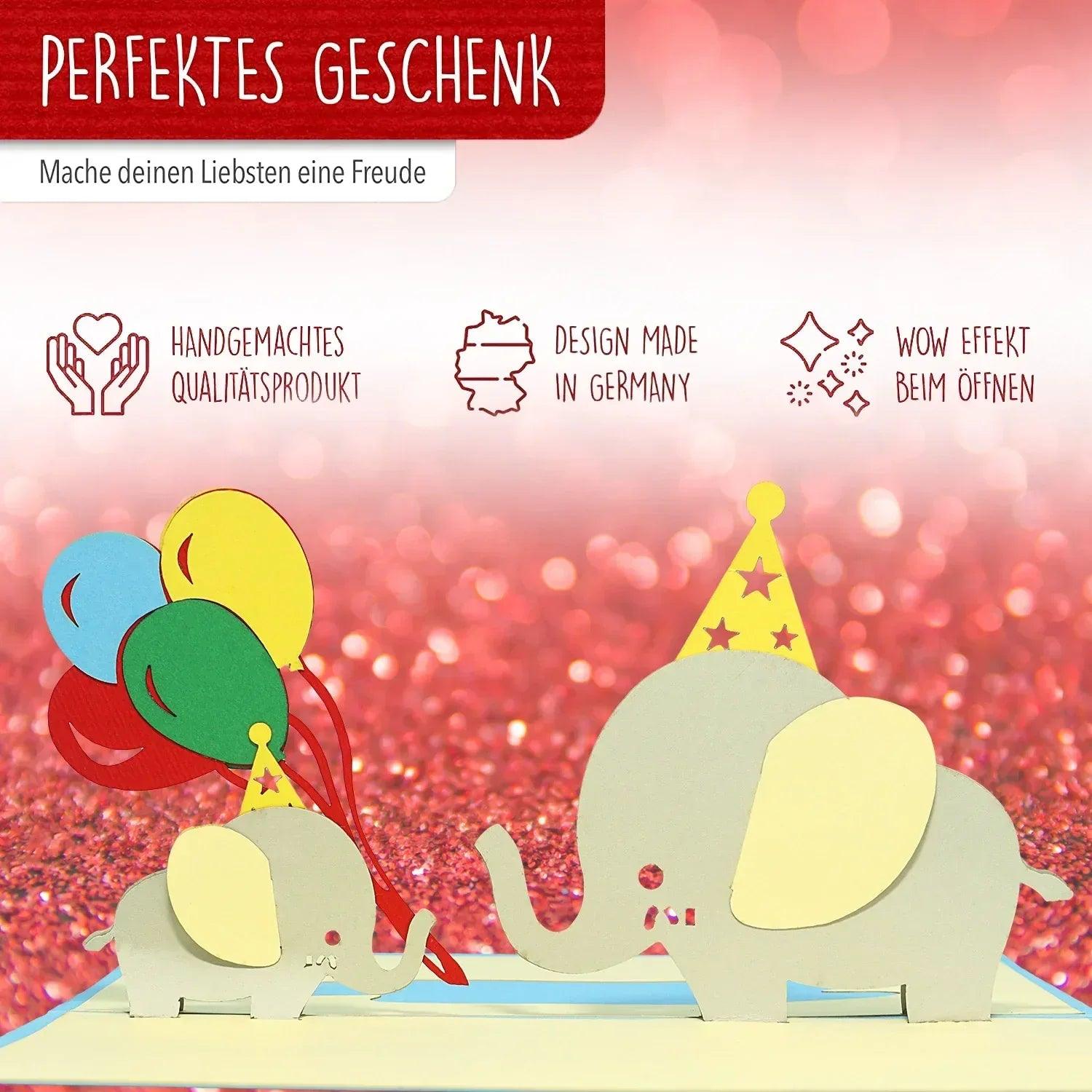 3D Pop-Up Karte Geburt - Geburtskarte, Einladungskarten Taufe, Willkommensfeier, Babyparty, N288 - LINPopUp