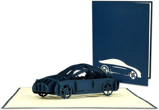 3D Pop-Up Karte Auto - Grußkarte, Geburtstagskarte, Geschenkidee Auto, N386 LINPopUp N386