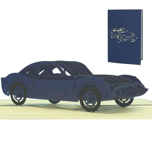 3D Pop-Up Karte Auto - Grußkarte, Geburtstagskarte, Geschenkidee Auto, N394 - LINPopUp