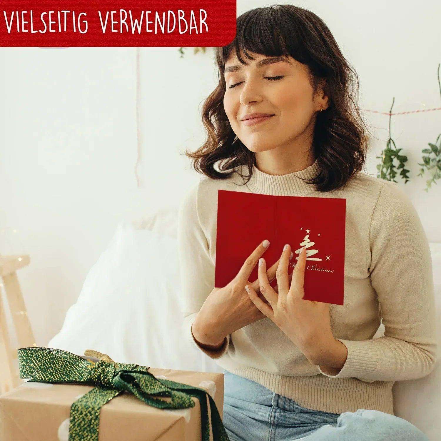Pop Up Weihnachtskarte 3D - Klassischer Weihnachtsbaum, Tannenbaum, N412 LINPopUp N412