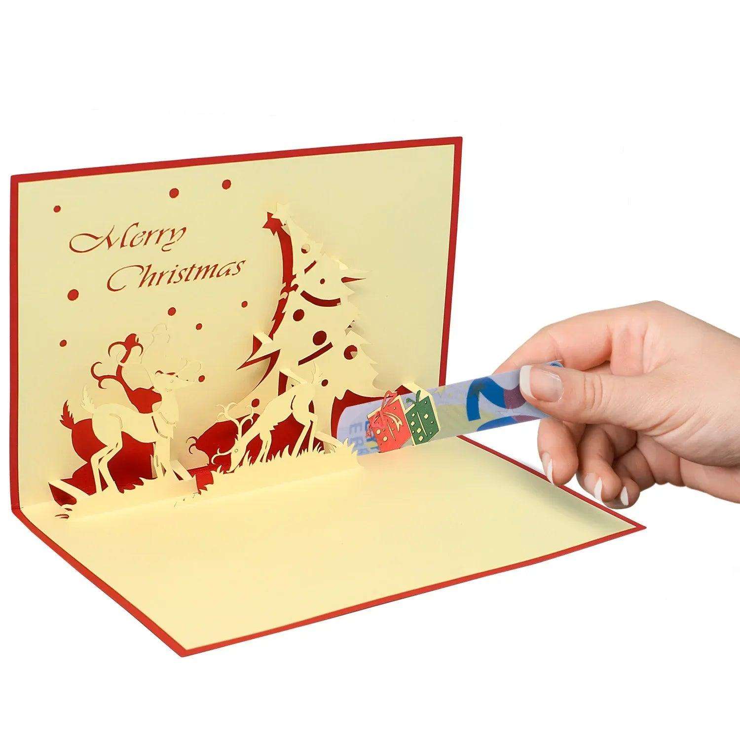 Pop Up Weihnachtskarte 3D - Rentier, N408 - LINPopUp
