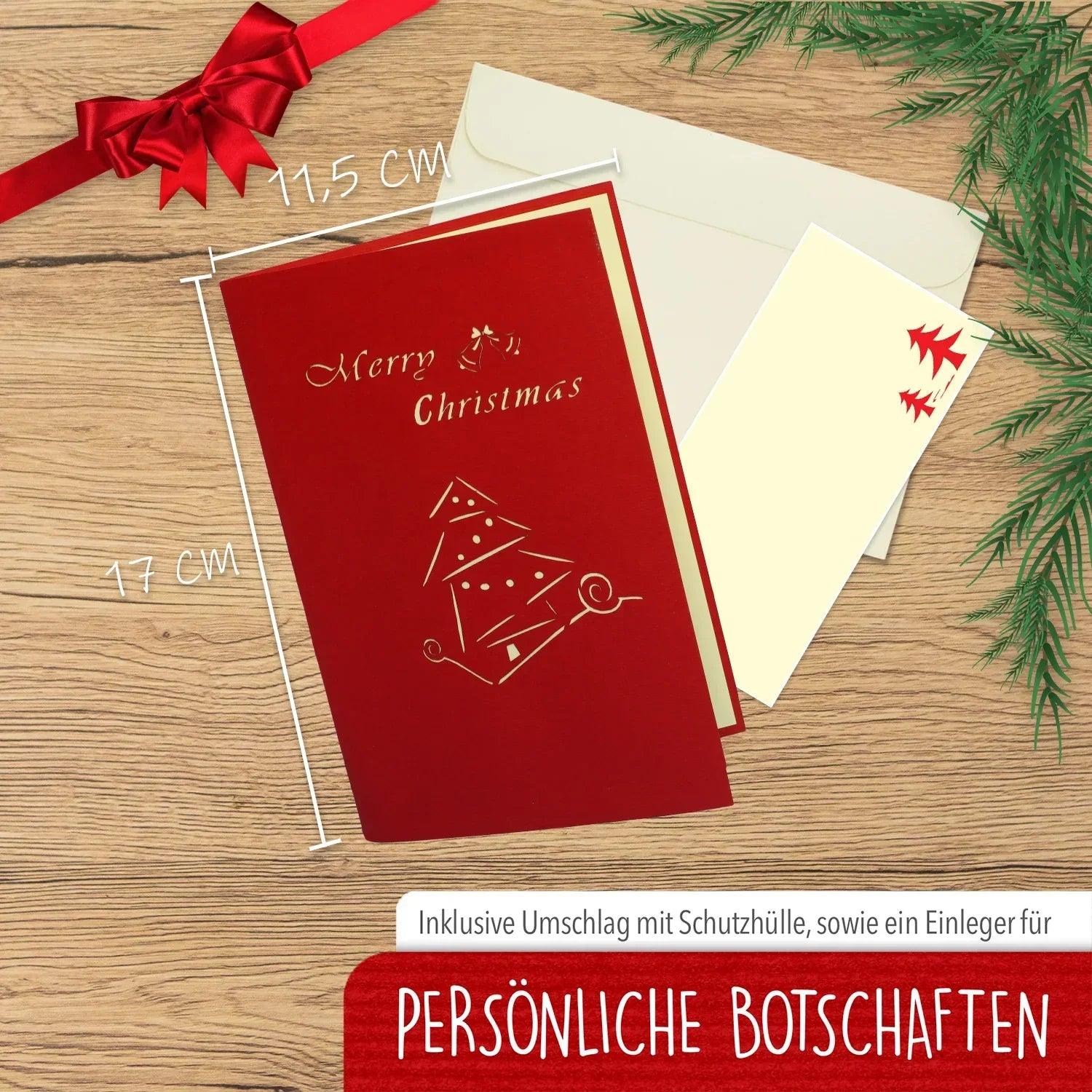Pop Up Weihnachtskarte 3D - Schneemann Landschaft, N406 - LINPopUp