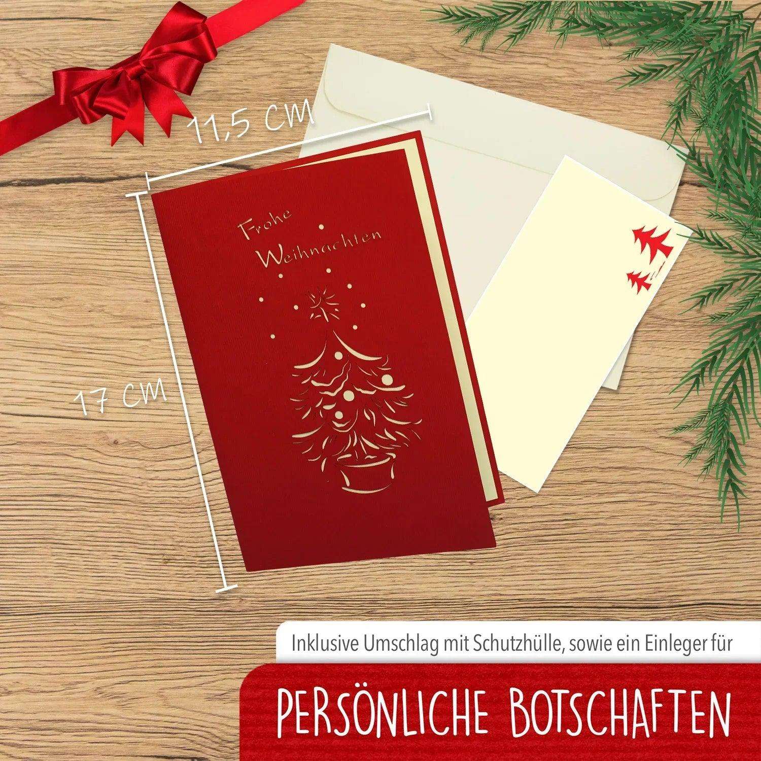 Pop Up Weihnachtskarte 3D - Schneemann, Tannenbaum, N405 LINPopUp N405