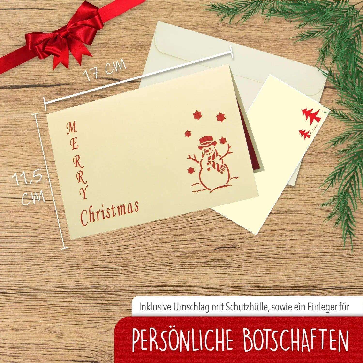Pop Up Weihnachtskarte 3D - Weihnachtsbaum mit Schriftzug, N400 LINPopUp N400