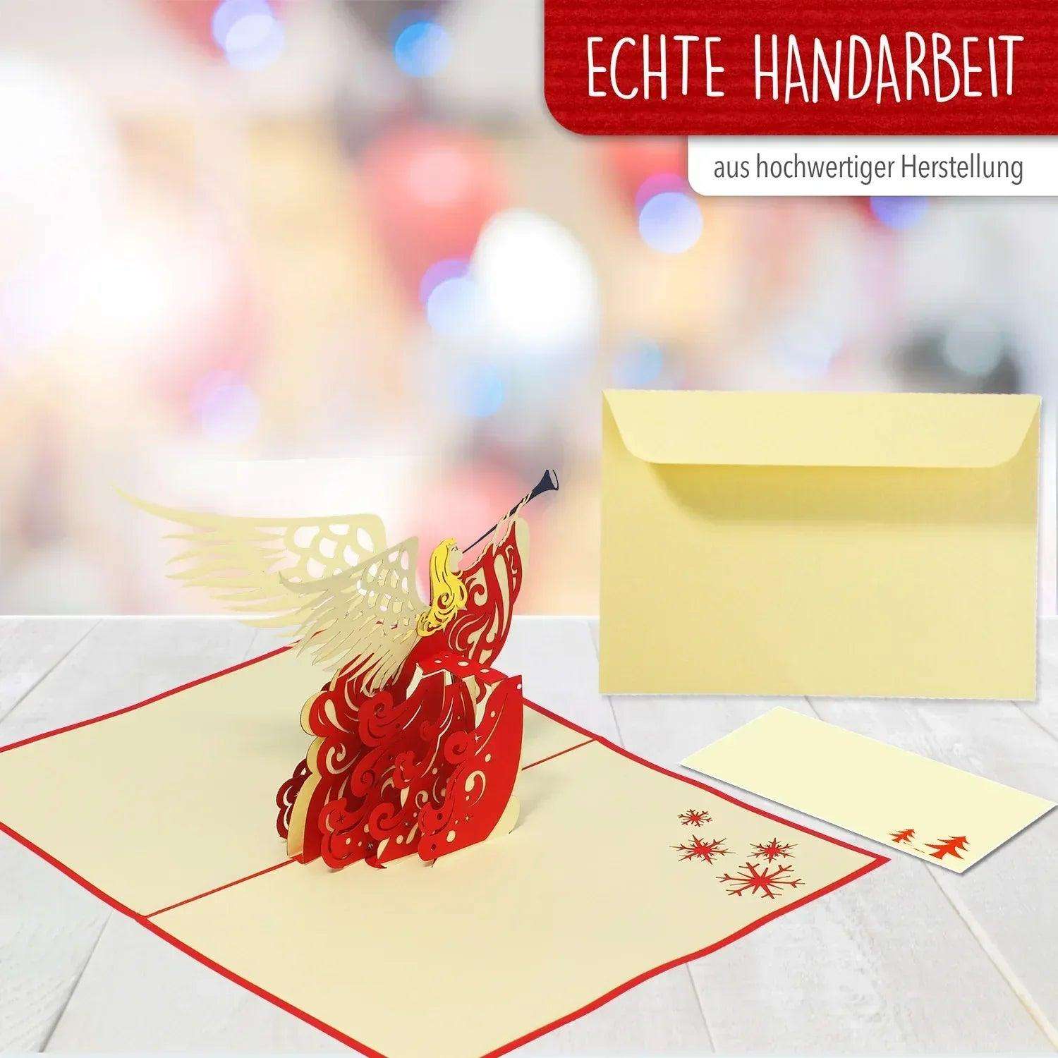 Pop Up Weihnachtskarte 3D - Weihnachtsengel, N450 - LINPopUp
