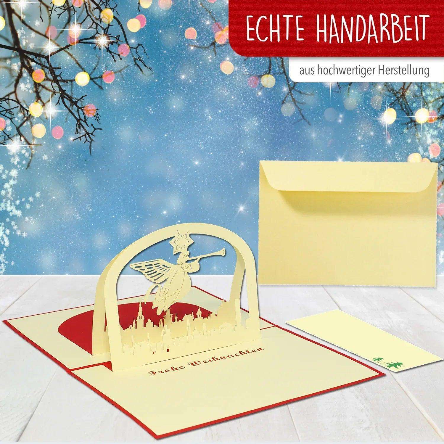 Pop Up Weihnachtskarte 3D - Weihnachtsengel, N407 - LINPopUp