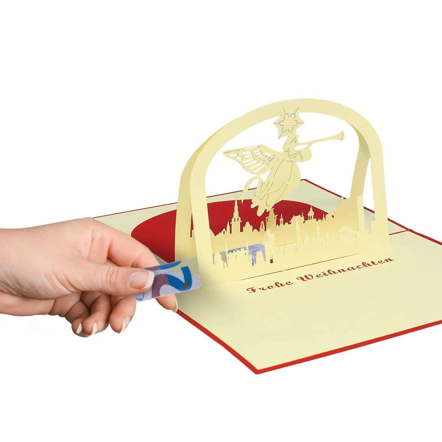 Pop Up Weihnachtskarte 3D - Weihnachtsengel, N407 - LINPopUp