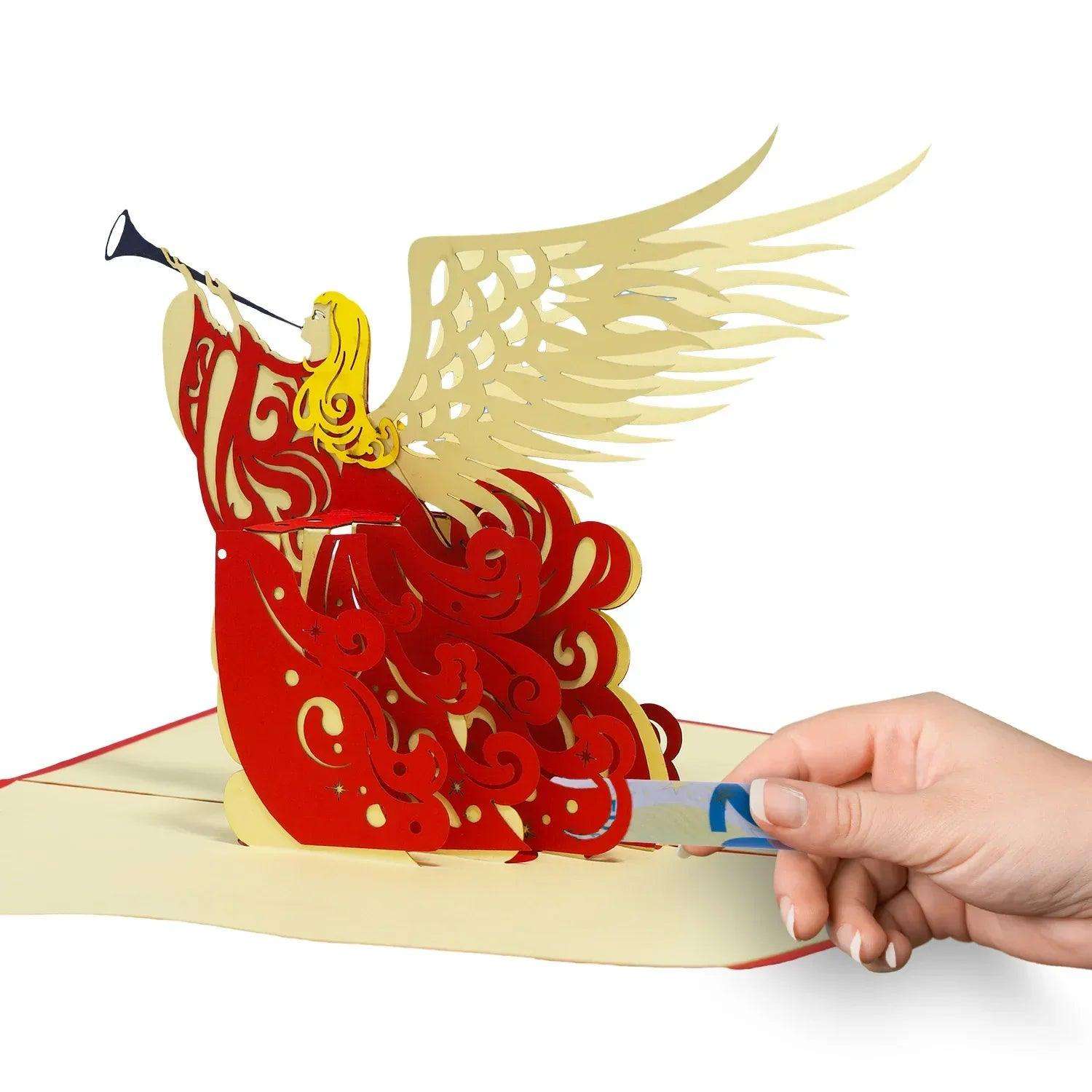 Pop Up Weihnachtskarte 3D - Weihnachtsengel, N450 - LINPopUp
