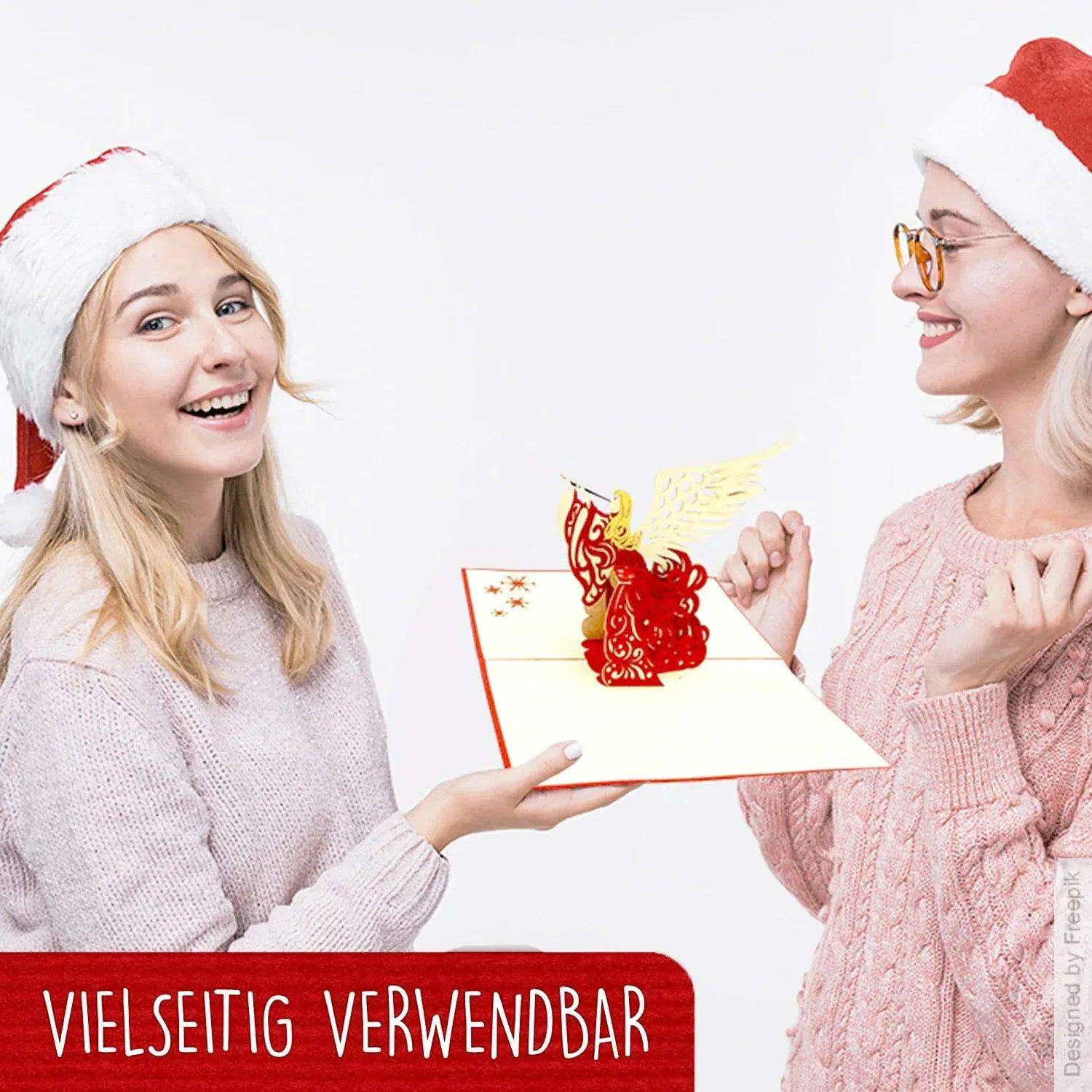 Pop Up Weihnachtskarte 3D - Weihnachtsengel, N450 - LINPopUp