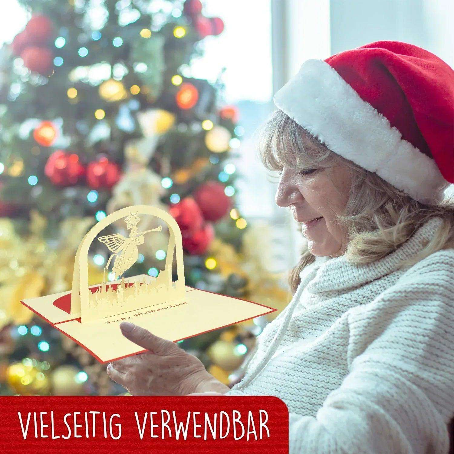 Pop Up Weihnachtskarte 3D - Weihnachtsengel, N407 - LINPopUp