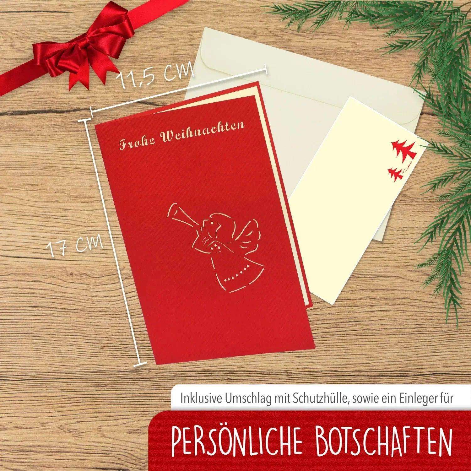 Pop Up Weihnachtskarte 3D - Weihnachtsengel, N407 - LINPopUp