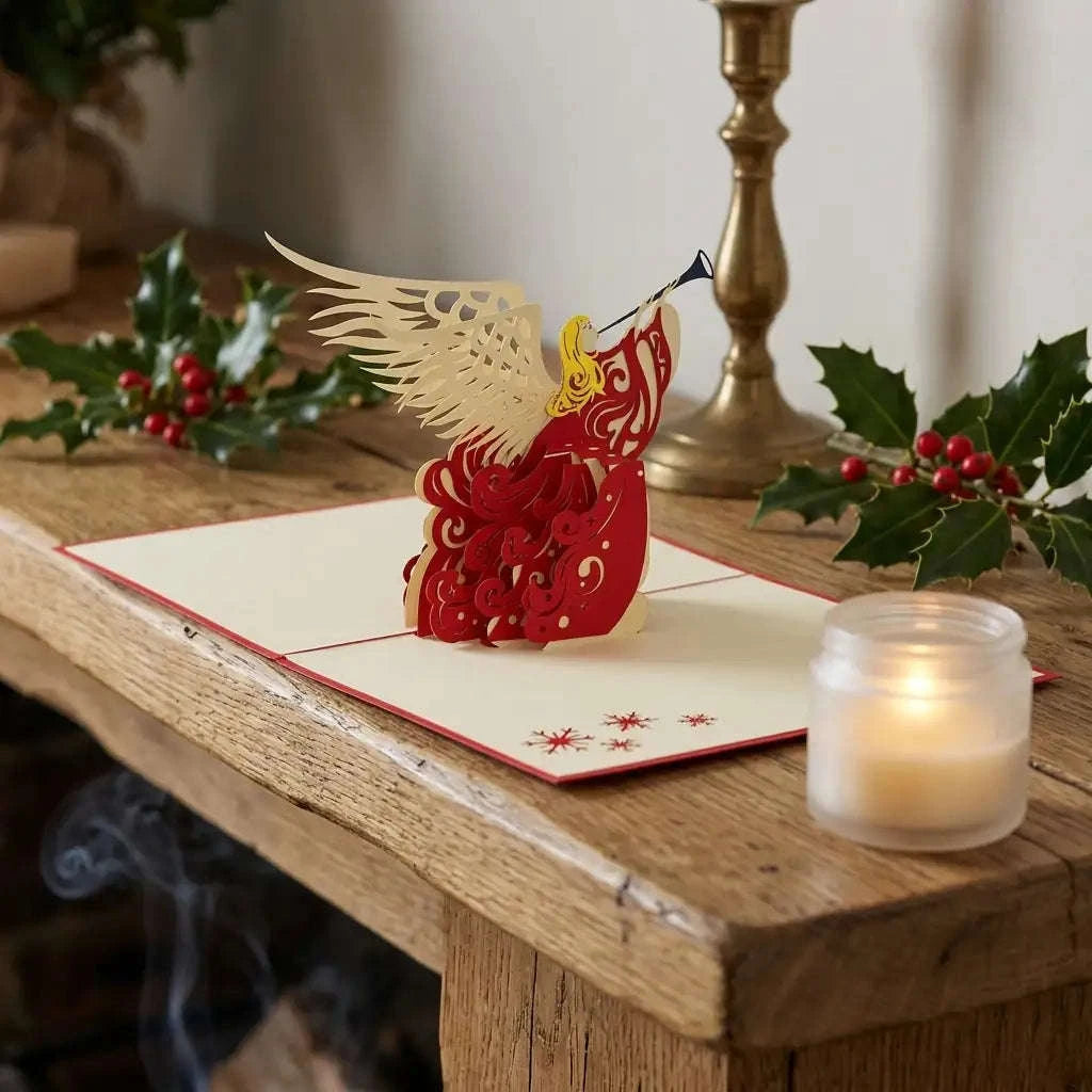Pop Up Weihnachtskarte 3D - Weihnachtsengel, N450 LINPopUp N450