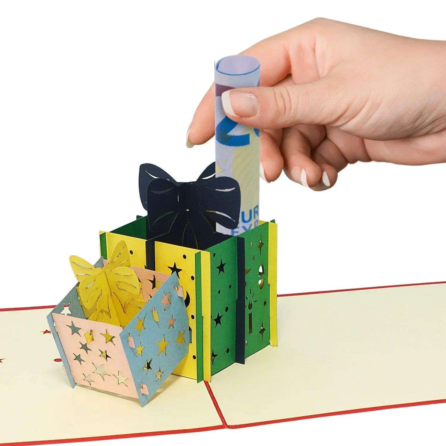 Pop Up Weihnachtskarte 3D - Weihnachtsgeschenke, N336 LINPopUp N336