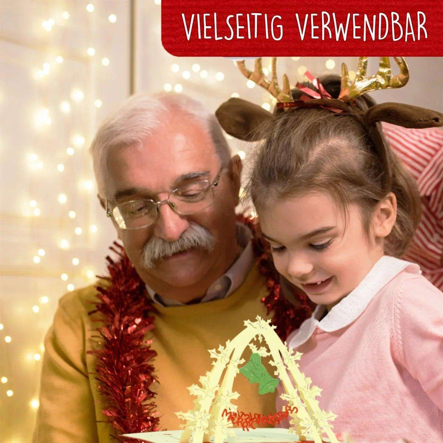 Pop Up Weihnachtskarte 3D - Weihnachtsglocken, N409 - LINPopUp