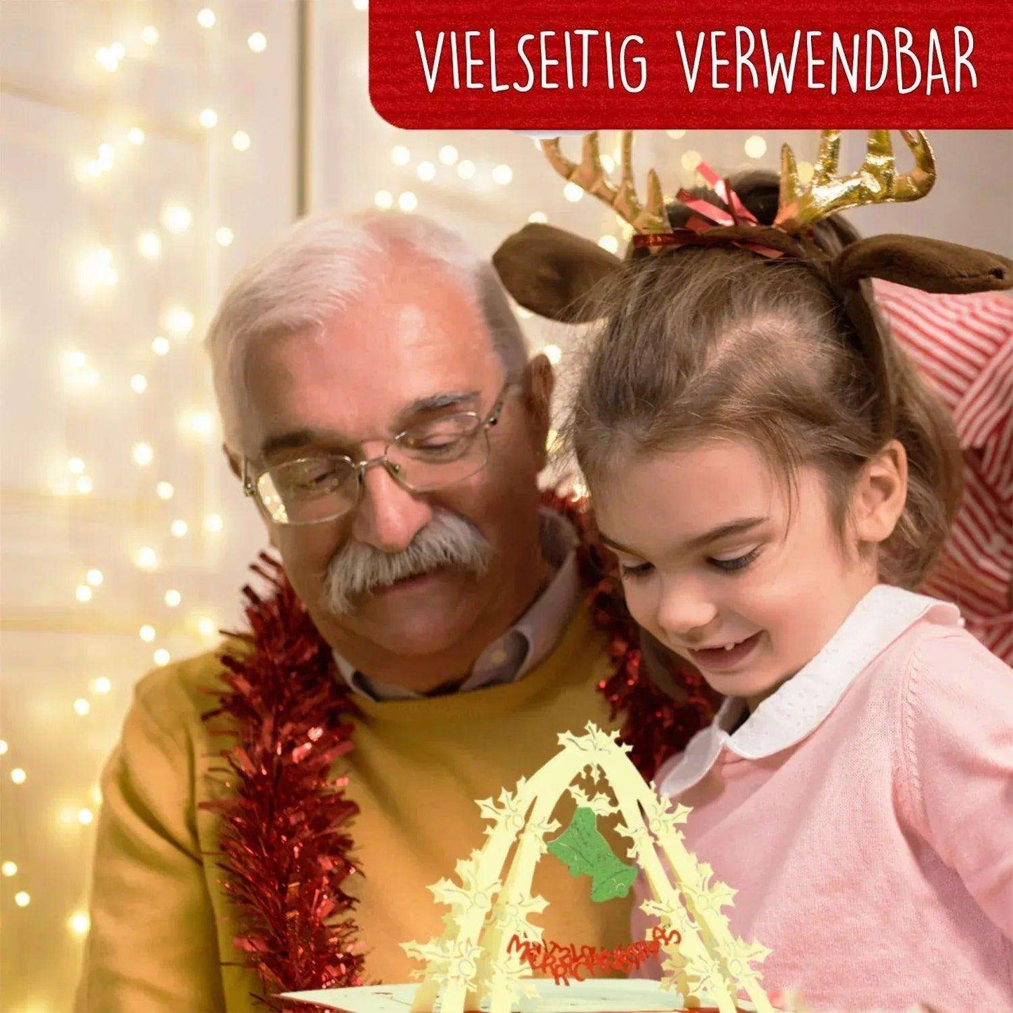 Pop Up Weihnachtskarte 3D - Weihnachtsglocken, N409 - LINPopUp