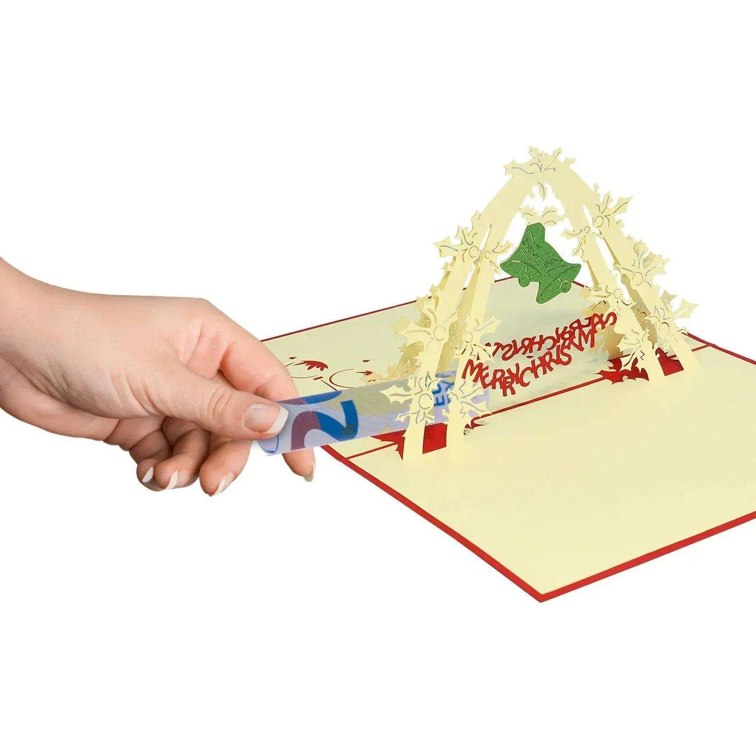 Pop Up Weihnachtskarte 3D - Weihnachtsglocken, N409 - LINPopUp