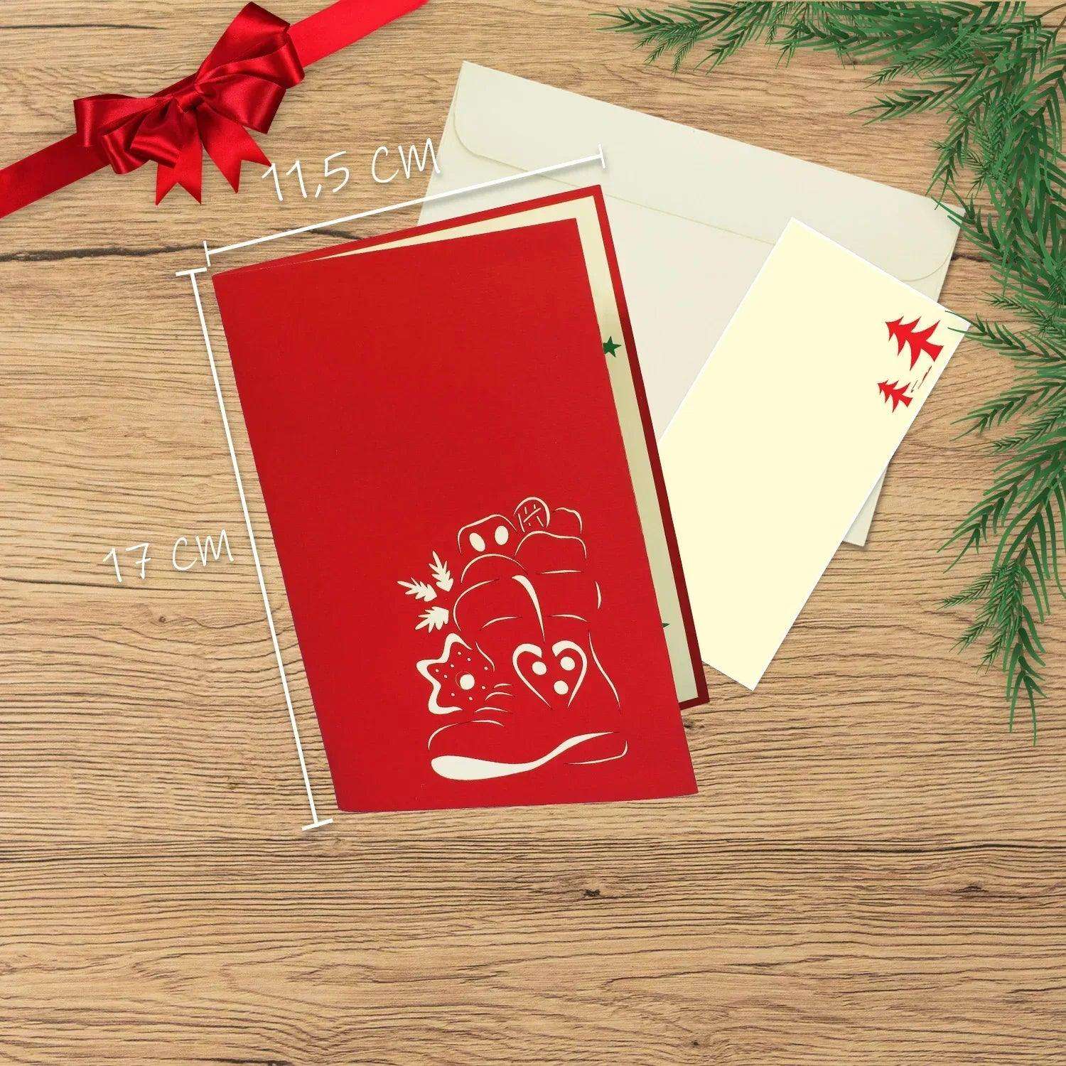 Pop Up Weihnachtskarte 3D - Weihnachtskamin, N439 LINPopUp N439