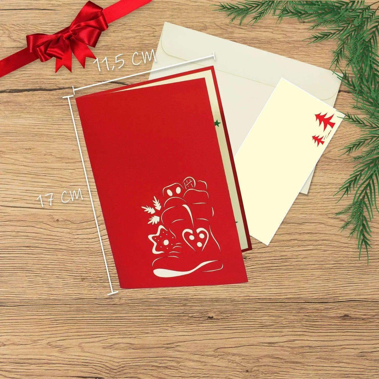 Pop Up Weihnachtskarte 3D - Weihnachtskamin, N439 - LINPopUp