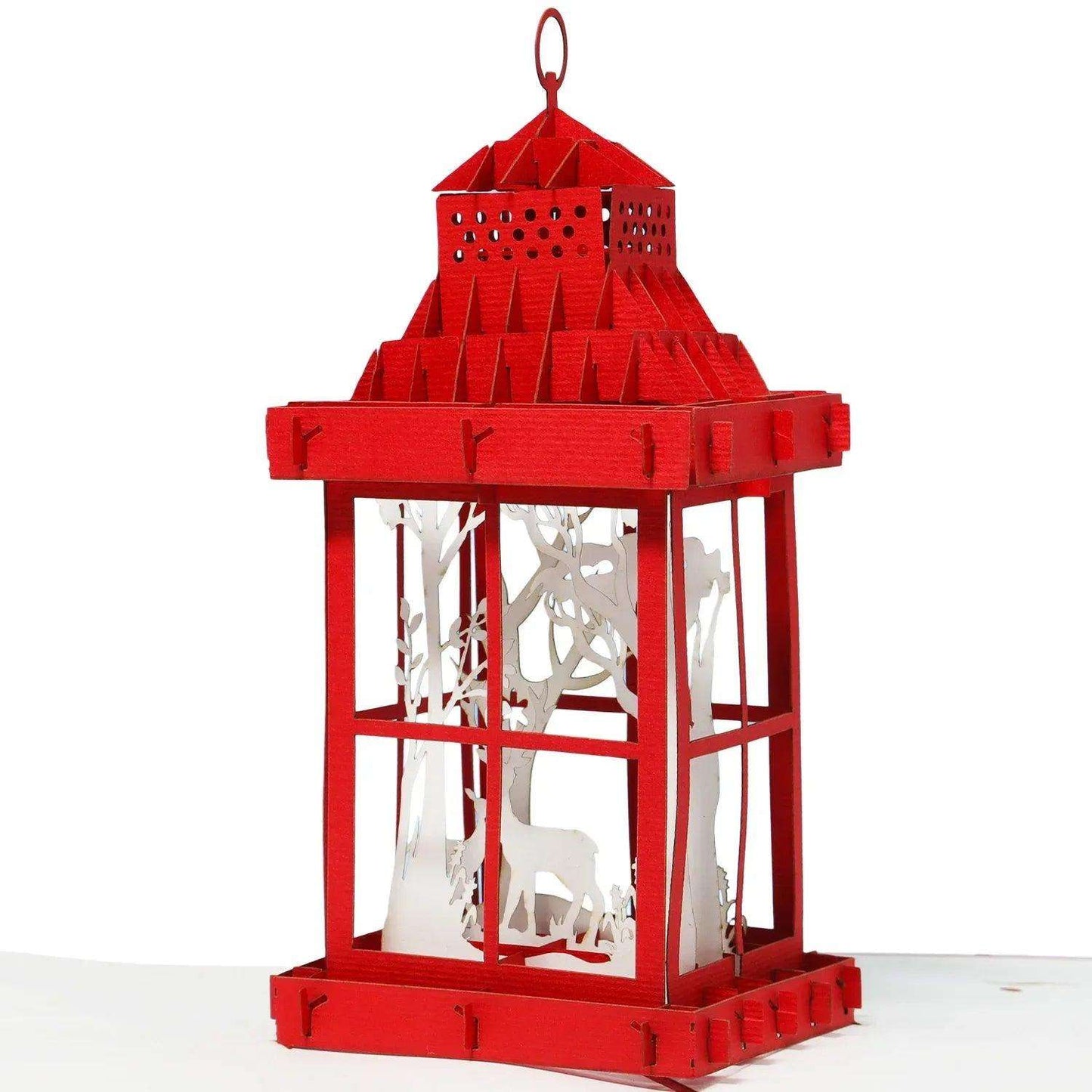 Pop Up Weihnachtskarte 3D - Weihnachtslaterne, Laterne, N444 - LINPopUp