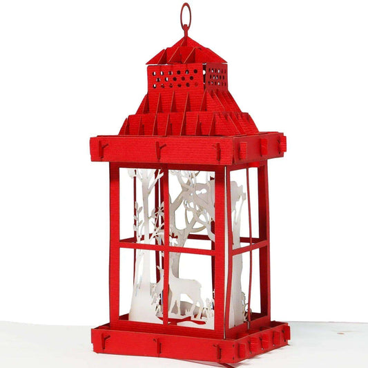 Pop Up Weihnachtskarte 3D - Weihnachtslaterne, Laterne, N444 LINPopUp N444
