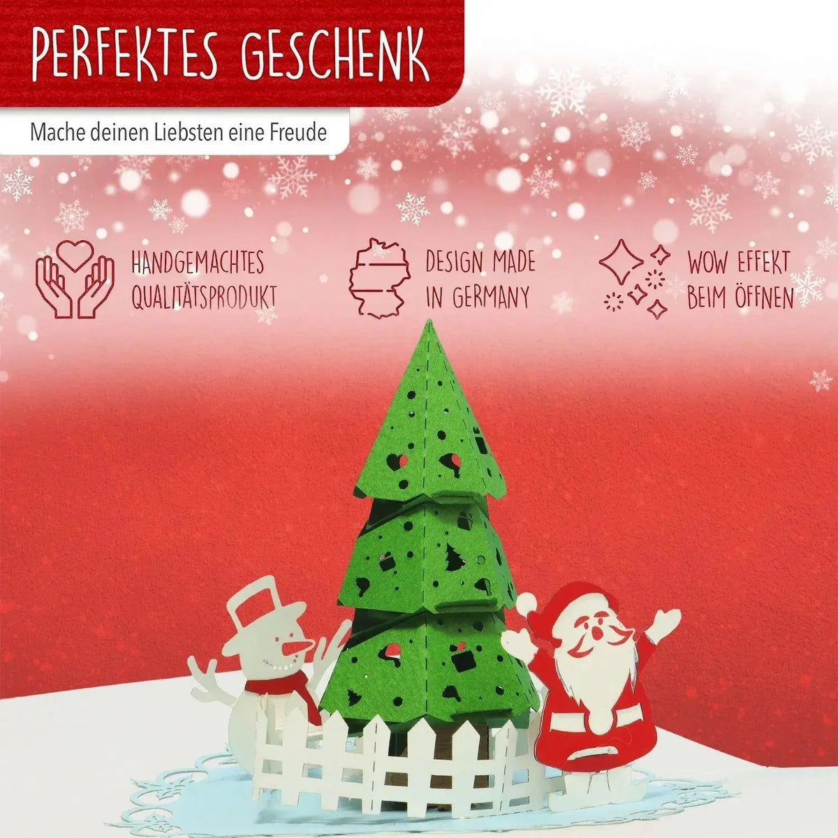 Pop Up Weihnachtskarte 3D Deluxe - Tannenbaum, N701 - LINPopUp