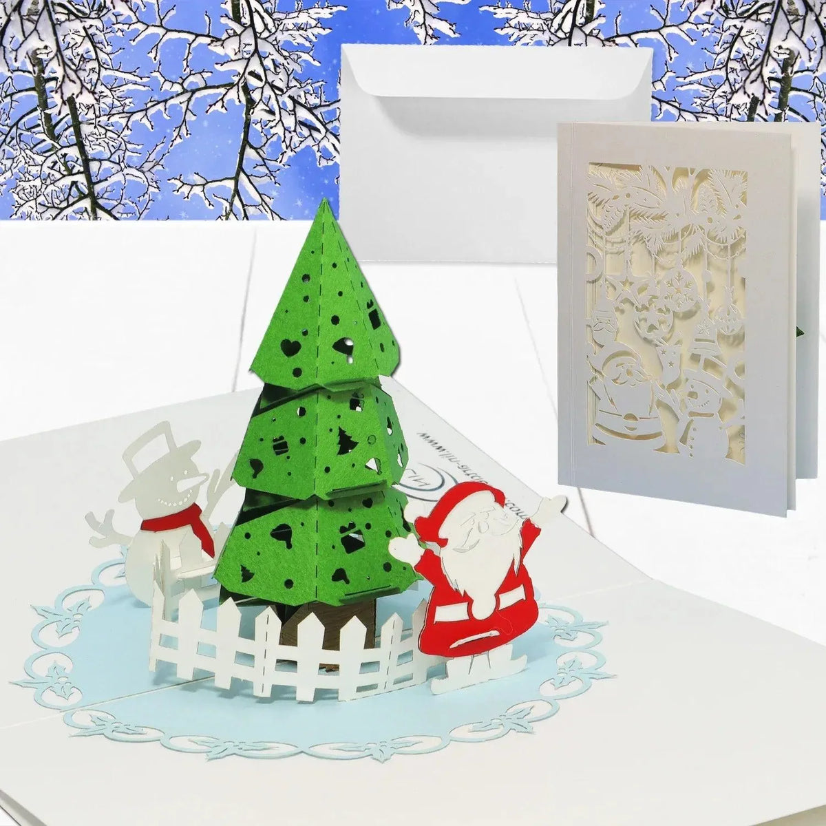 Pop Up Weihnachtskarte 3D Deluxe - Tannenbaum, N701 - LINPopUp