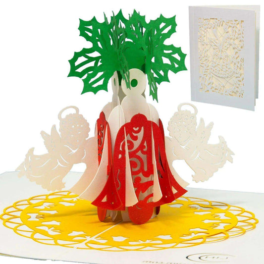 Pop Up Weihnachtskarte 3D Deluxe - Weihnachtsglocken, N704 - LINPopUp