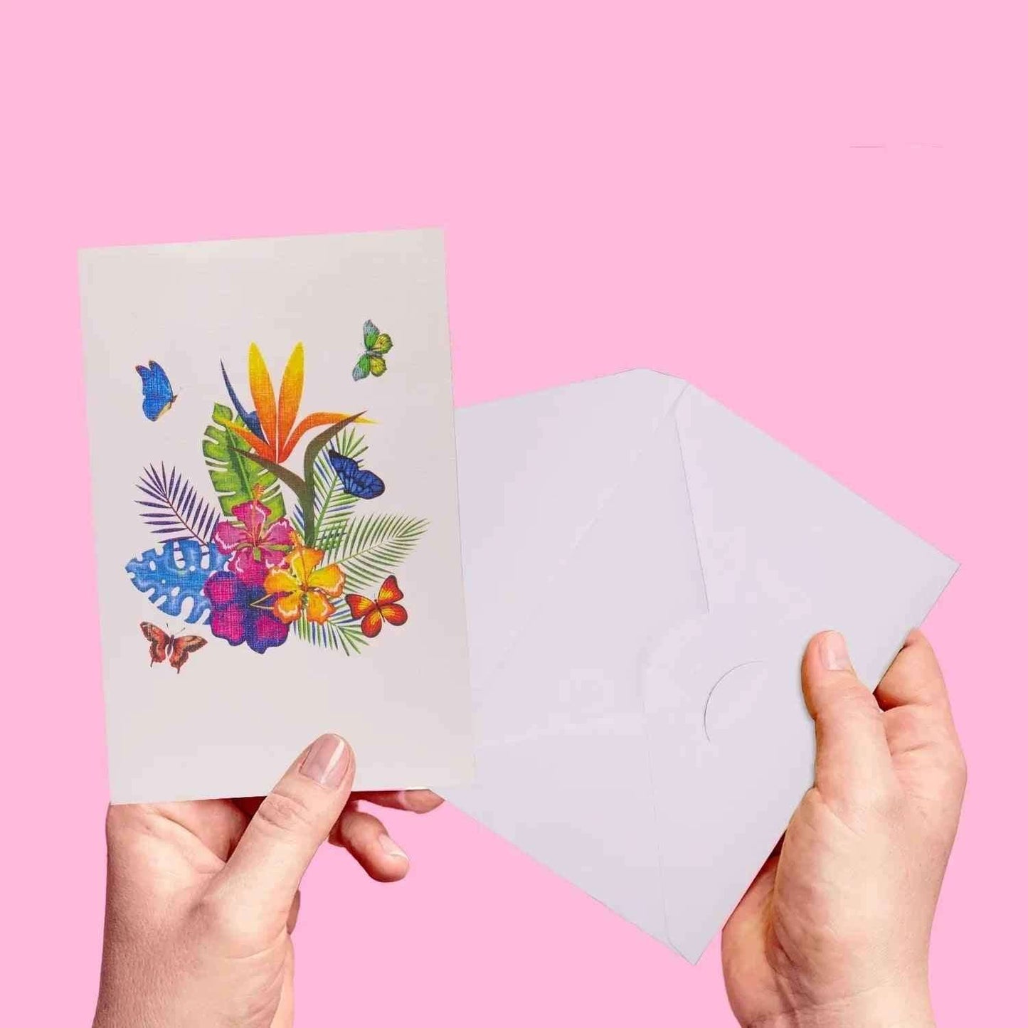 Pop Up Karte 3D Schmetterlinge auf Blumen – Grußkarte Geburtstag & Muttertag